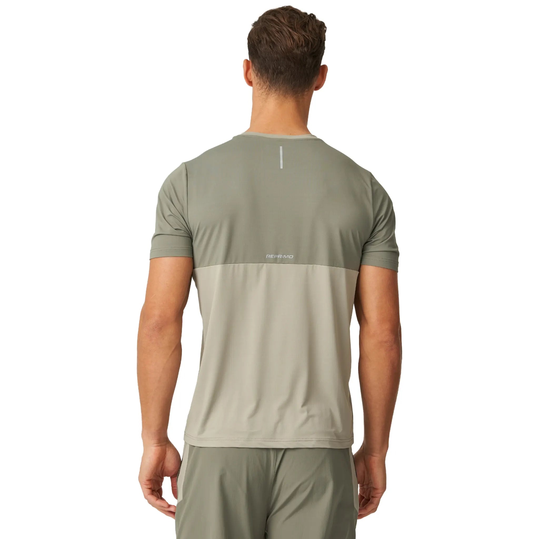 Back View of Reprimo Flight Khaki Sand T Shirt